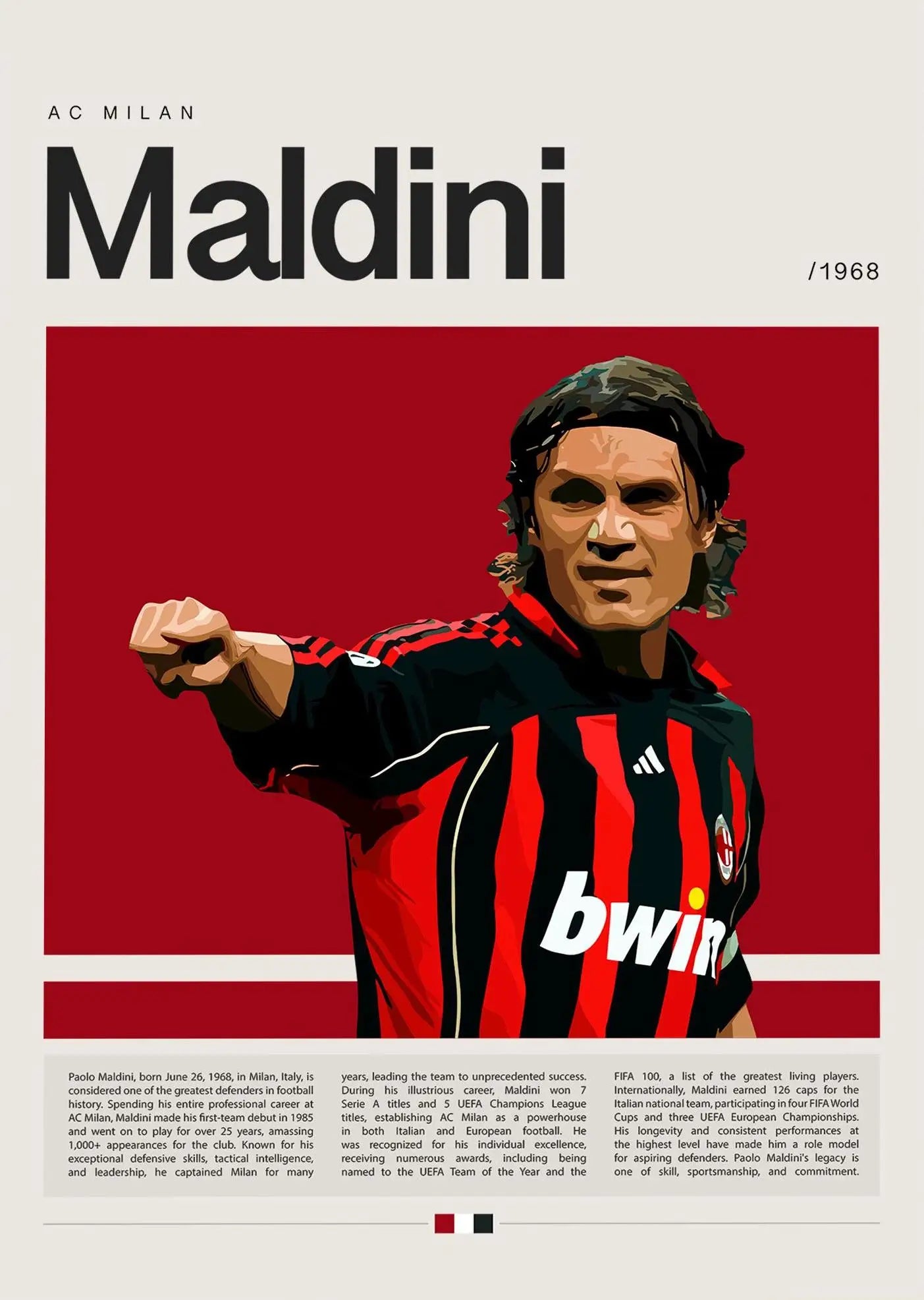 Football Star Champion Poster Canvas Wall Art - 23 / 50x70cm Unframed - Posters