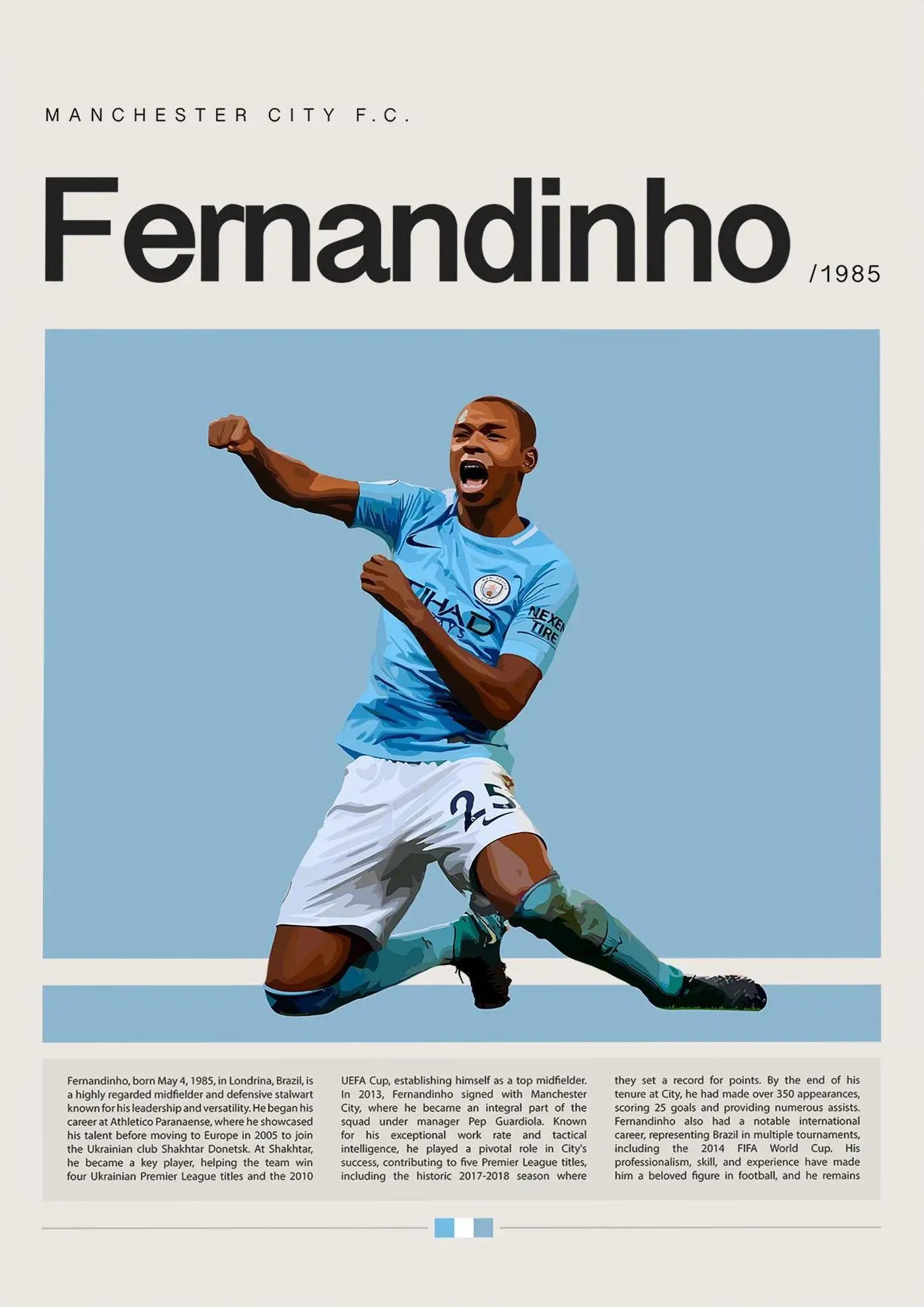 Football Star Champion Poster Canvas Wall Art - 5 / 50x70cm Unframed - Posters