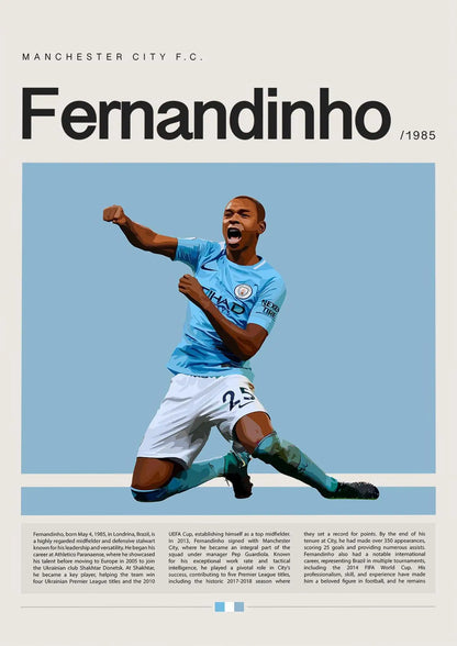 Football Star Champion Poster Canvas Wall Art - 5 / 50x70cm Unframed - Posters