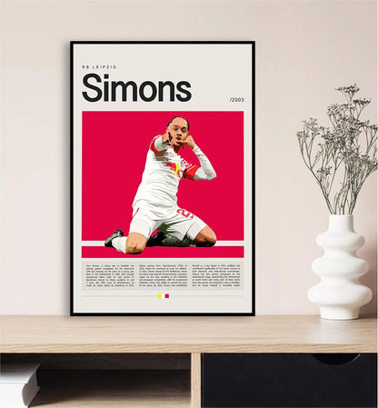 Football Star Champion Poster Canvas Wall Art - Posters