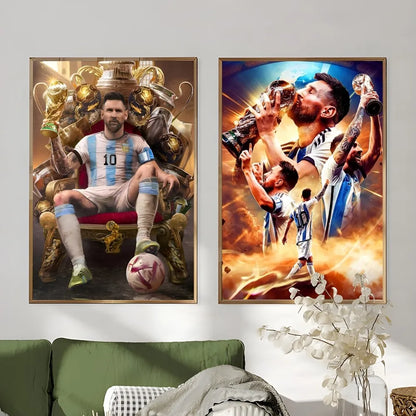 Football Star M-Messi Poster for Home Decor - Posters