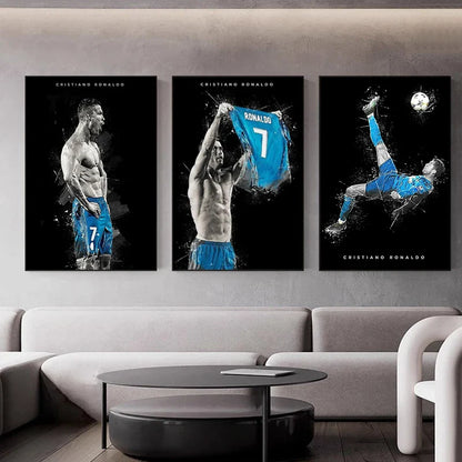 Football Star Posters Canvas Prints for Home Decor - Posters