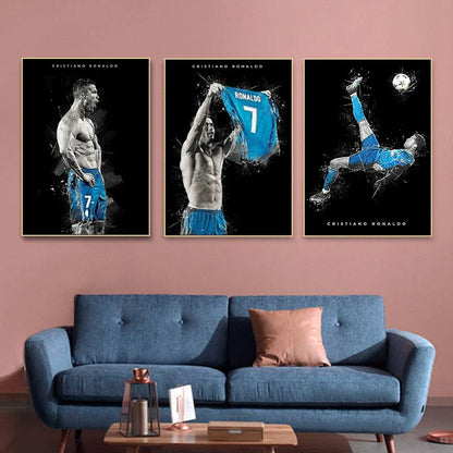 Football Star Posters Canvas Prints for Home Decor - Posters