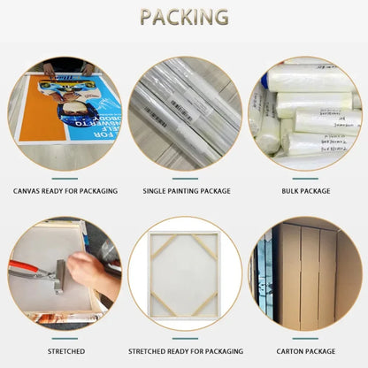 Frameless Summer People Swimming Canvas Wall Art