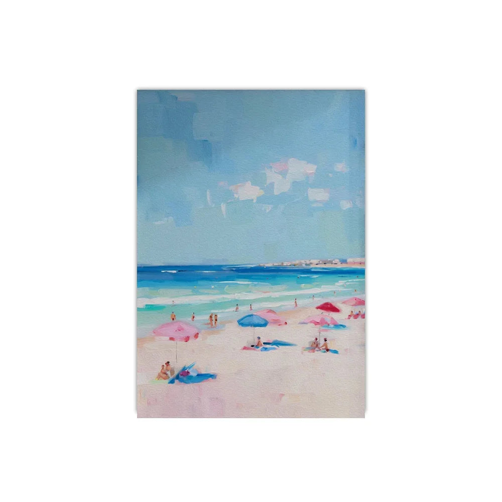 Frameless Summer People Swimming Canvas Wall Art - MD05436 / 20x30cm