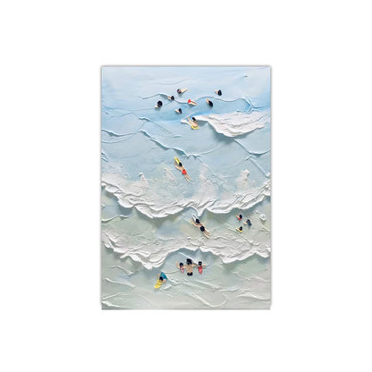 Frameless Summer People Swimming Canvas Wall Art - MD05440 / 50x70cm