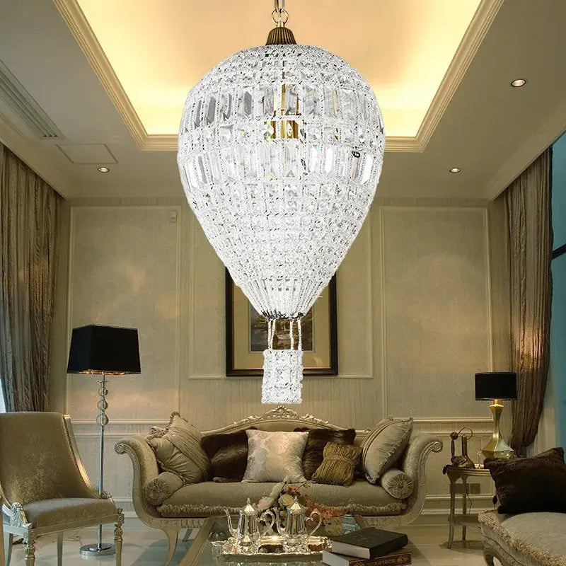 French balloon crystal pendant light featuring dazzling faceted crystals and gold-toned metal for luxury living room decorbites french balloon pendant lights