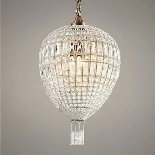 French balloon crystal pendant light with clear crystal balloon and brass finish for luxury living room decorbites pendant lights