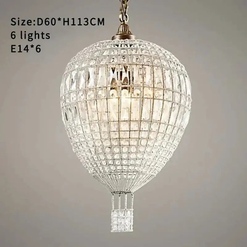 Crystal french balloon pendant light with brass finish and faceted clear crystals for luxury living room decorbites french balloon
