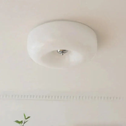 A sleek white frosted glass ceiling lamp with polished chrome center decorbites french cream for bedroom lighting