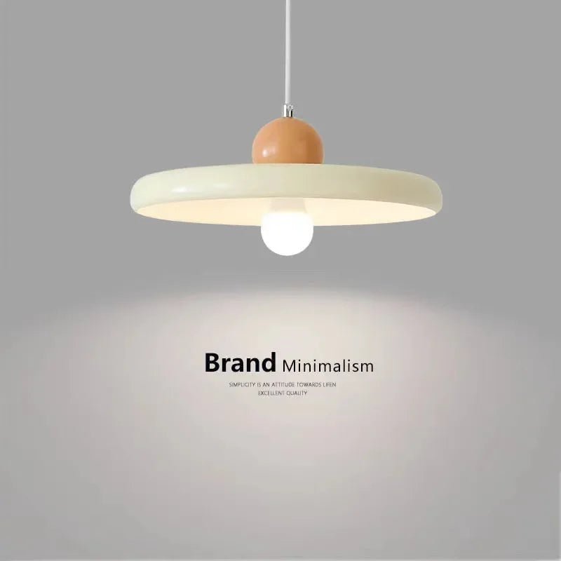 French Cream Flying Saucer Metal Pendant Light - Decorbites