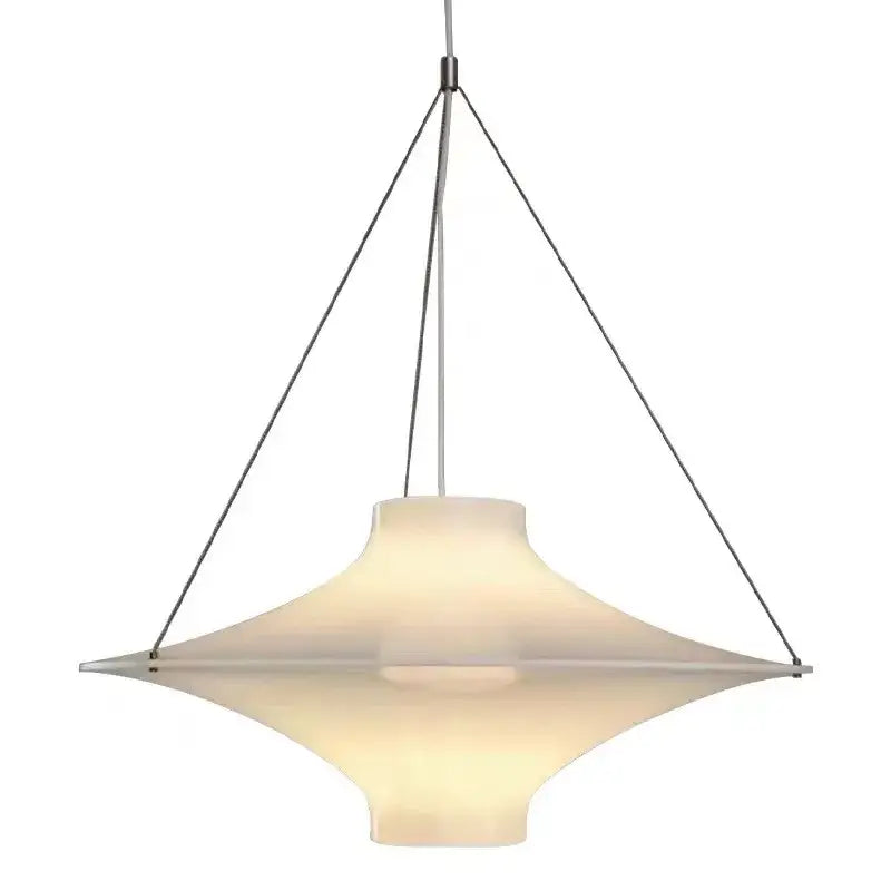 Cream-colored translucent acrylic pendant light with sleek modern design for dining room decorbites french cream chandelier