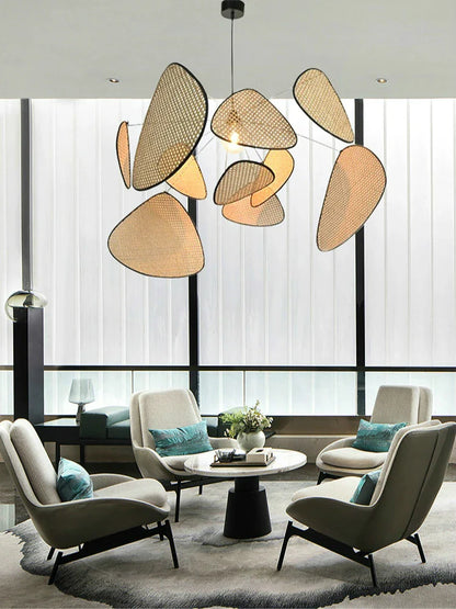 French Design Rattan Chandelier for Home Lighting - Chandelier