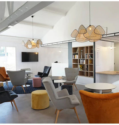 French Design Rattan Chandelier for Home Lighting - Chandelier