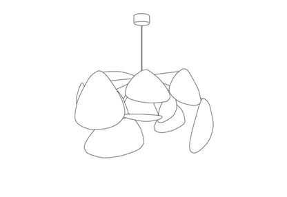 French Design Rattan Chandelier for Home Lighting - Chandelier