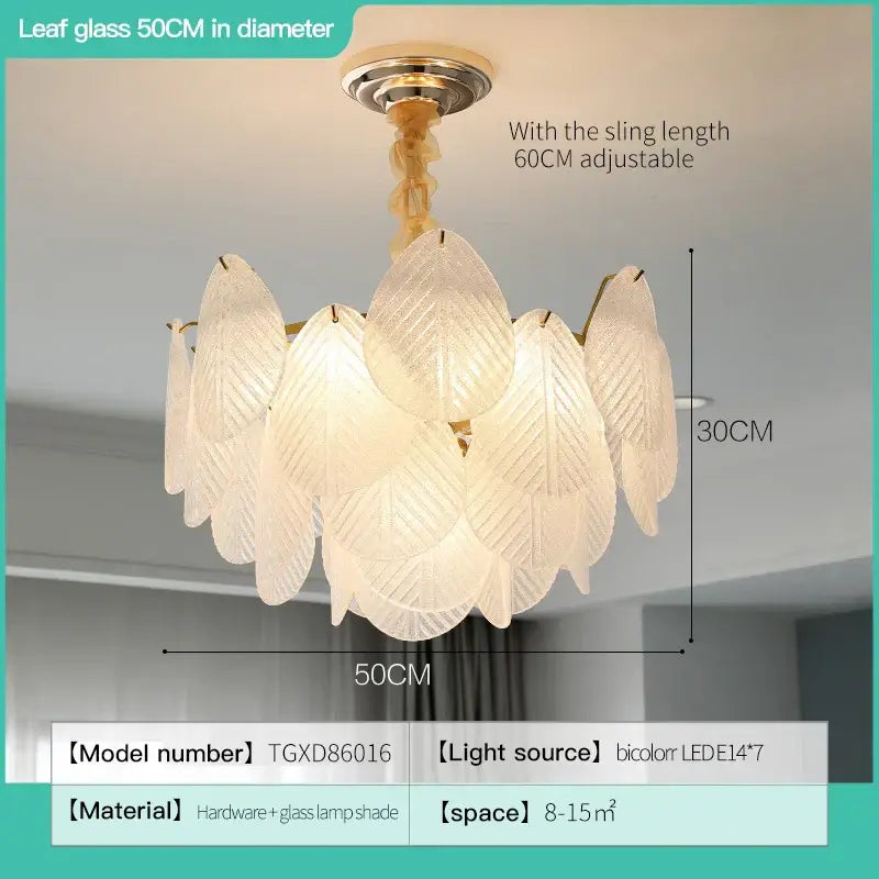French luxury cream leaf glass chandelier with gold metal frame and frosted shades for living room decorbites french luxury