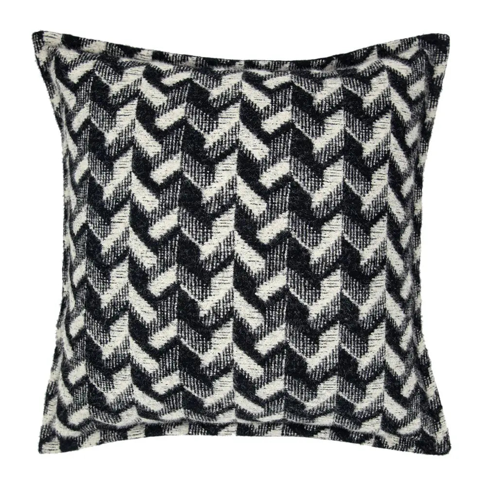 Black and white herringbone textured woven fabric style decor pillowcase for french style decorbites living room decor