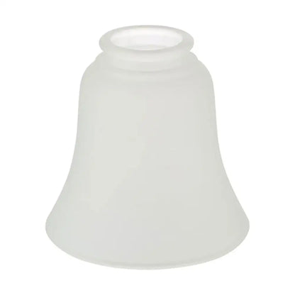 Frosted glass bell shades replacement featuring a frosted white glass bell-shaped design for living room ceiling fans decorbites