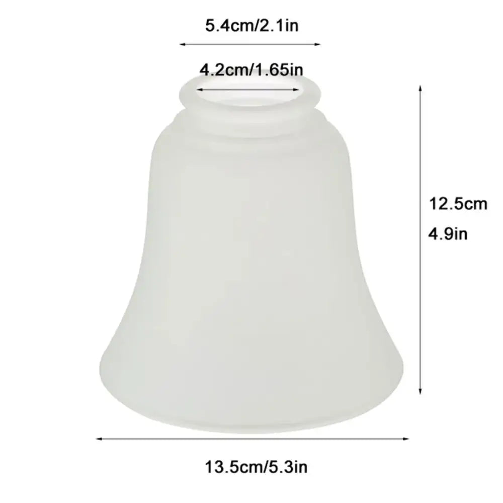 Frosted glass bell shades replacement with smooth translucent finish for living room ceiling fans by decorbites