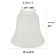 Frosted glass bell shades replacement with smooth translucent finish for living room ceiling fans by decorbites