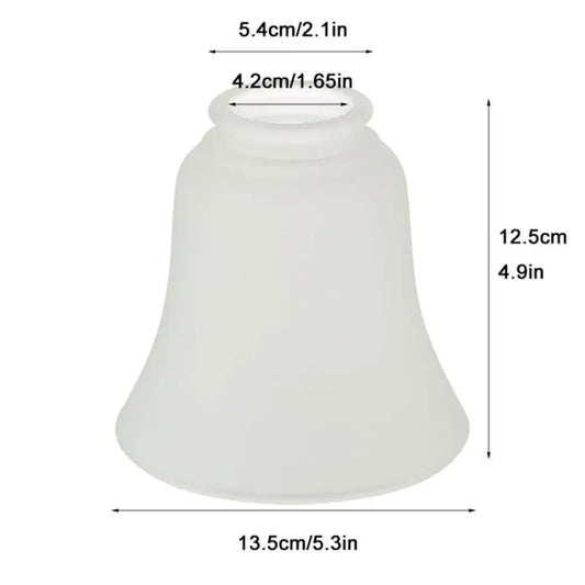 Frosted glass bell shades replacement with smooth translucent finish for living room ceiling fans by decorbites