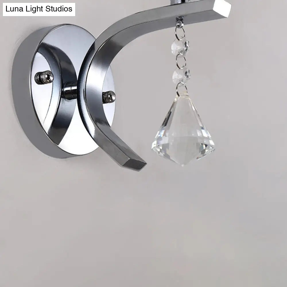 DecorBites™ Frosted Glass Bell Wall Sconce - Modern Chrome Lighting for Bedroom
