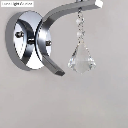 DecorBites™ Frosted Glass Bell Wall Sconce - Modern Chrome Lighting for Bedroom