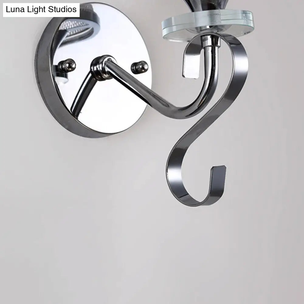 DecorBites™ Frosted Glass Bell Wall Sconce - Modern Chrome Lighting for Bedroom