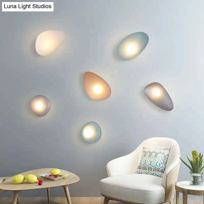 DecorBites™ DecorBites™ Frosted Glass Cobblestone Wall Sconce: Art Deco 1-Light Mount for Living Room