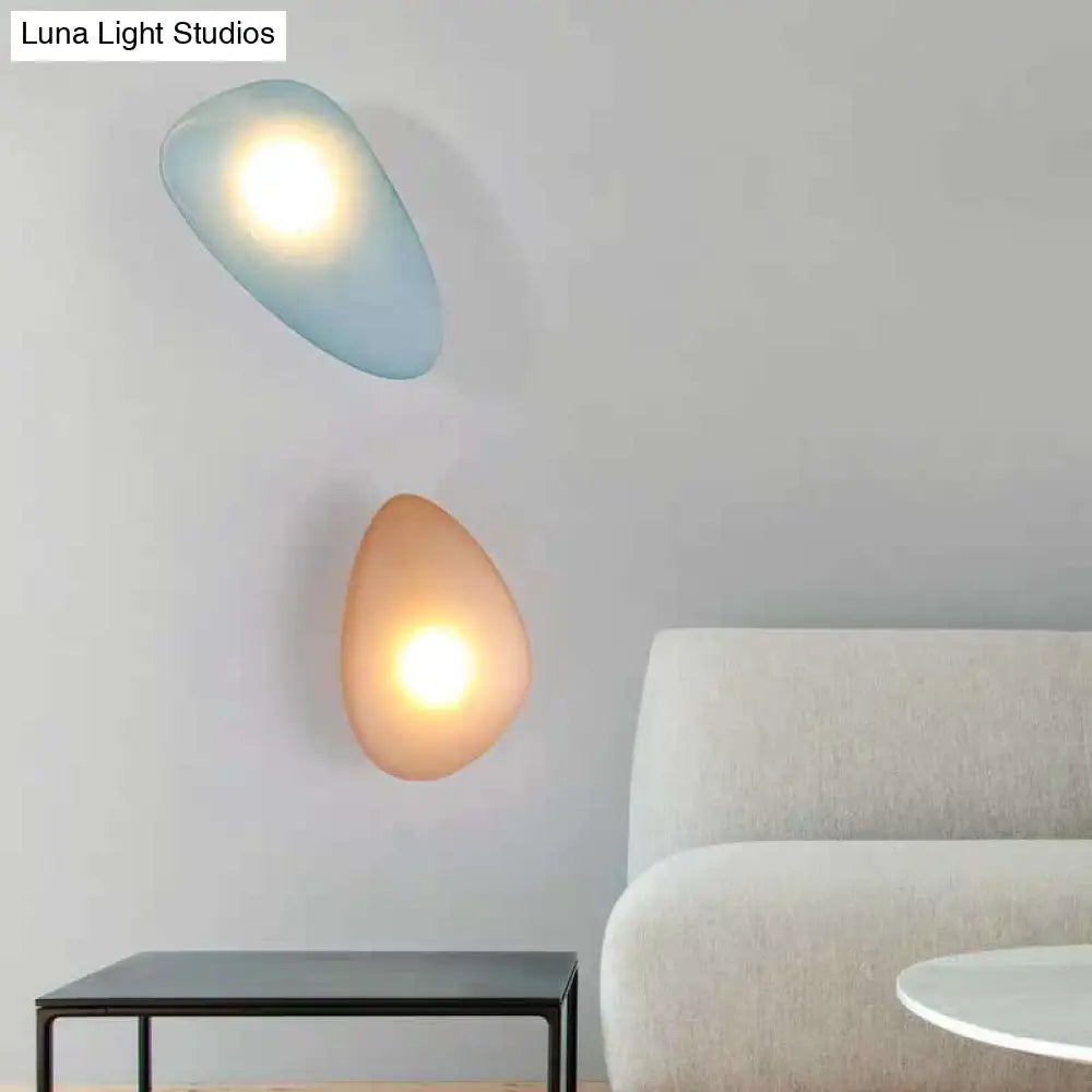 DecorBites™ DecorBites™ Frosted Glass Cobblestone Wall Sconce: Art Deco 1-Light Mount for Living Room