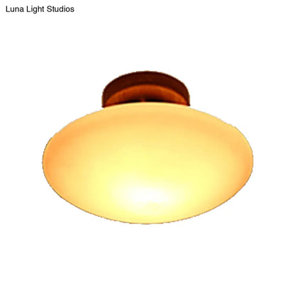DecorBites™ DecorBites™ Frosted Glass Semi-Circle/Square Flush Ceiling Light - Modern 1-Light Flush Mount for Corridor