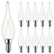 Clear glass led candle bulb with metallic screw base for decorbites frosted led candle dining room chandelier light