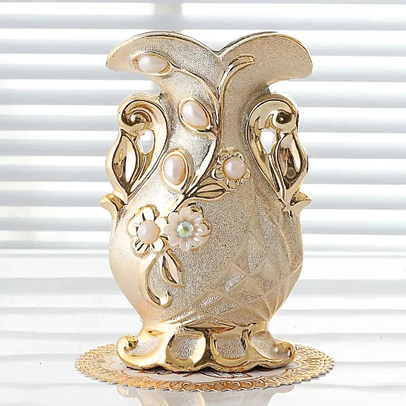 Frosted Porcelain Flower Vase for Home Decor