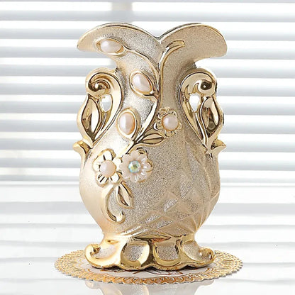 Frosted Porcelain Flower Vase for Home Decor - Vase