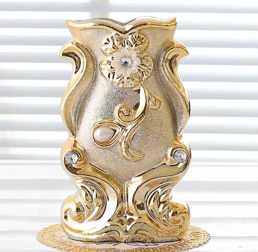 Frosted Porcelain Flower Vase for Home Decor - D - Vase