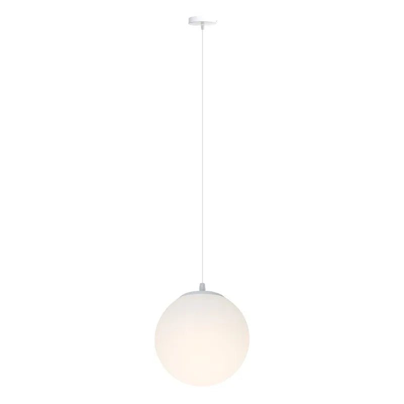 Frosted White Acrylic Globe Pendant Light - Decorbites