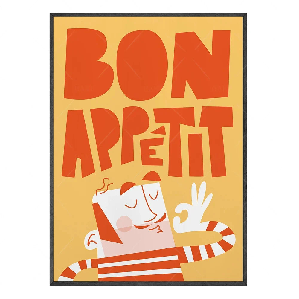 Fun Beans on Toast Kitchen Canvas Art - 06 / 40x60cm No Framed - Posters