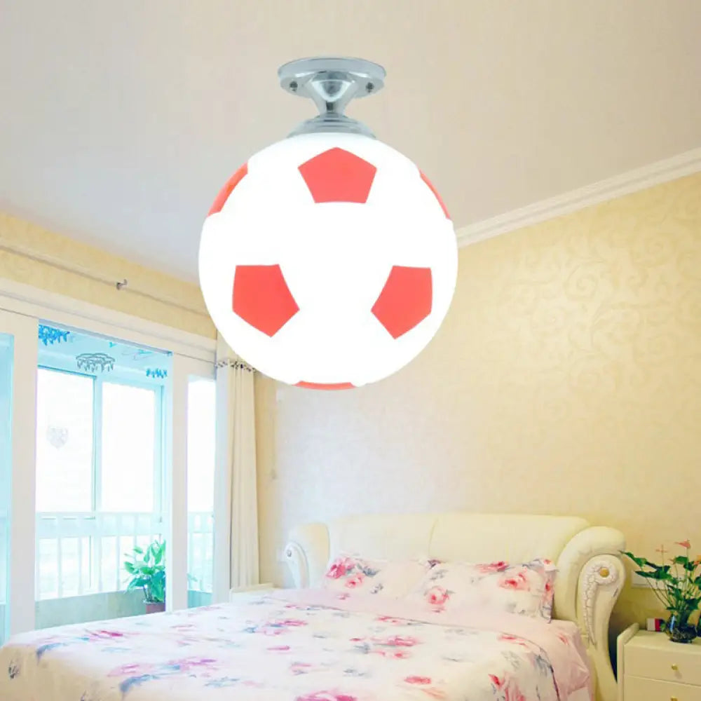 Fun Football Flushmount Ceiling Light for Boys Room