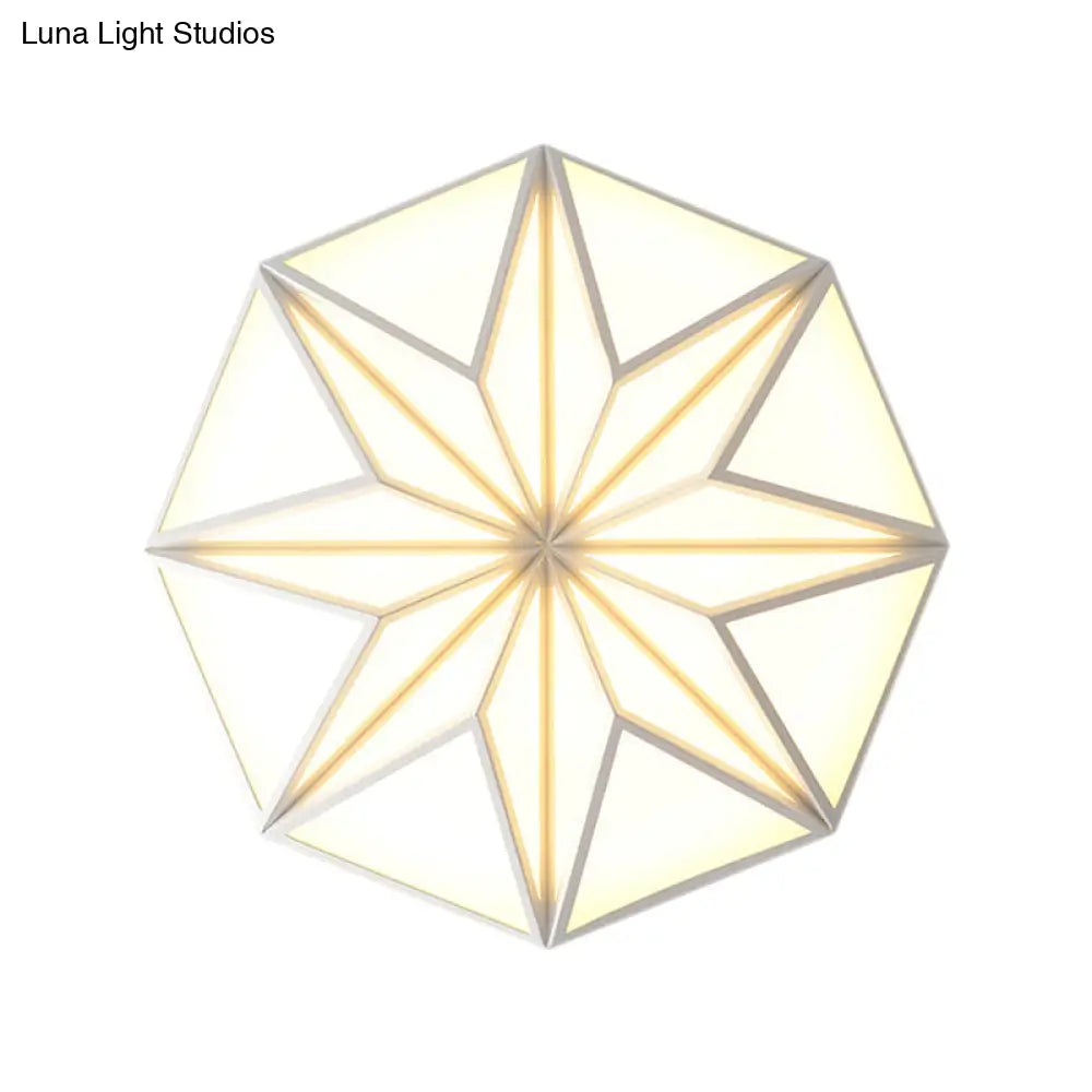 DecorBites™ DecorBites™ Geometric Acrylic LED Flush Light for Great Room Ceiling - Black/White/Gold