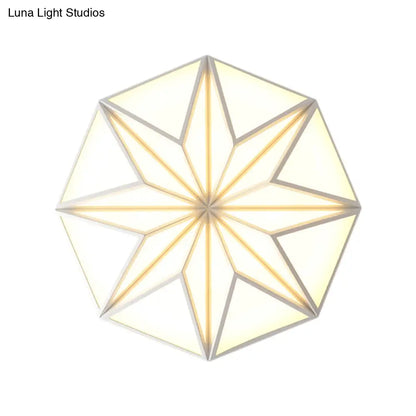 DecorBites™ DecorBites™ Geometric Acrylic LED Flush Light for Great Room Ceiling - Black/White/Gold