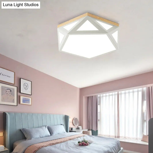 DecorBites™ DecorBites™ Geometric Acrylic LED Flush Light with Multiple Sizes and Color Options for Bedroom Ceiling - Modern and Stylish Design
