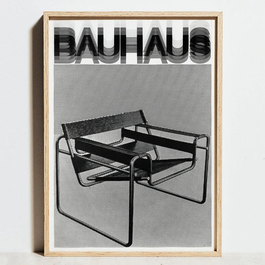 Geometric Bauhaus Abstract Canvas Wall Art - F0069-3 / 20X30cm Unframed - Posters