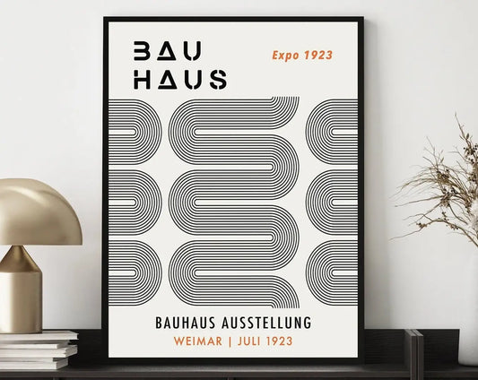 Geometric Bauhaus Canvas Poster - Modern Mid Century Decor - 11 / 20x30cm No Framed - Posters