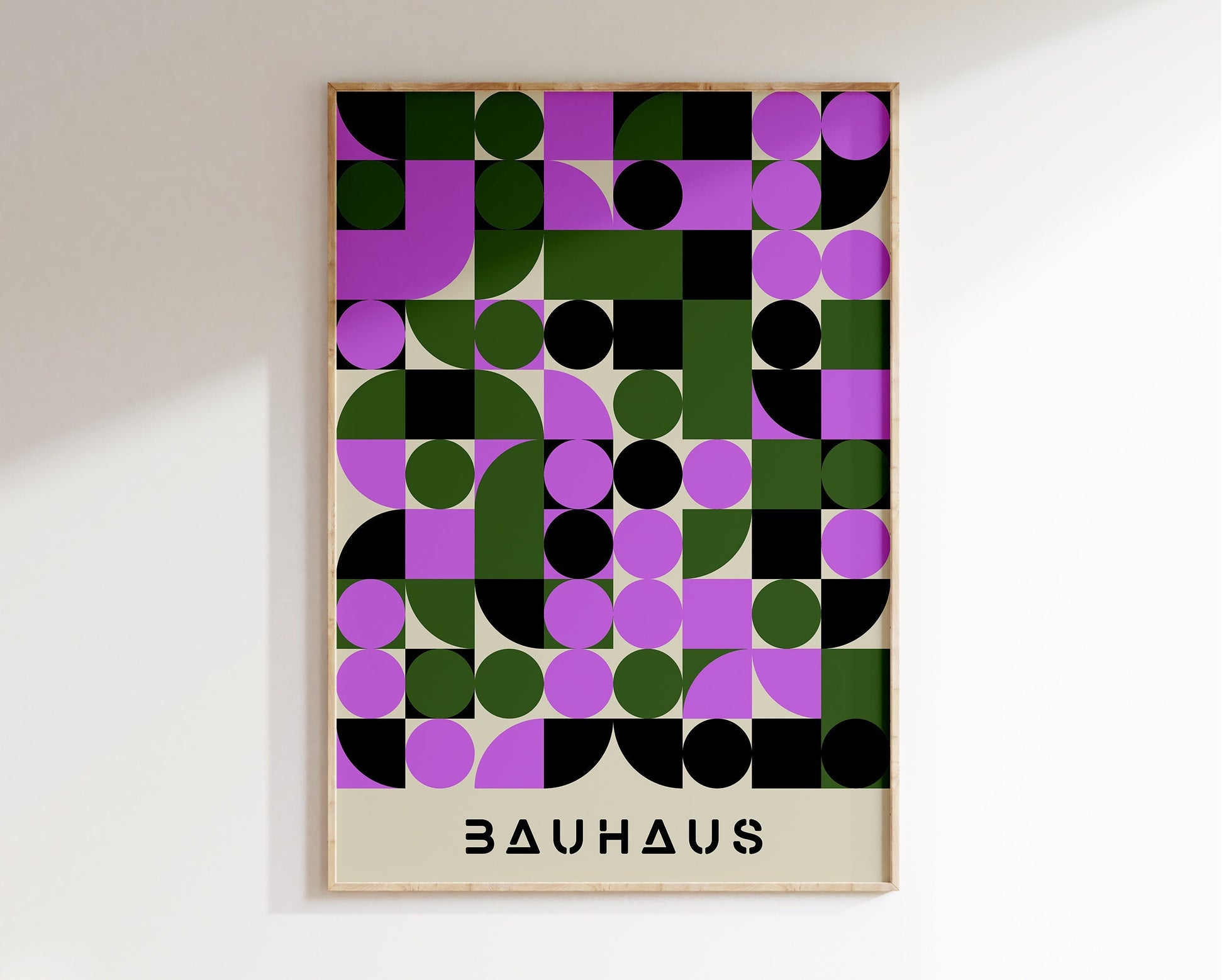 Geometric Bauhaus Canvas Print - Retro Mid Century Decor - Posters