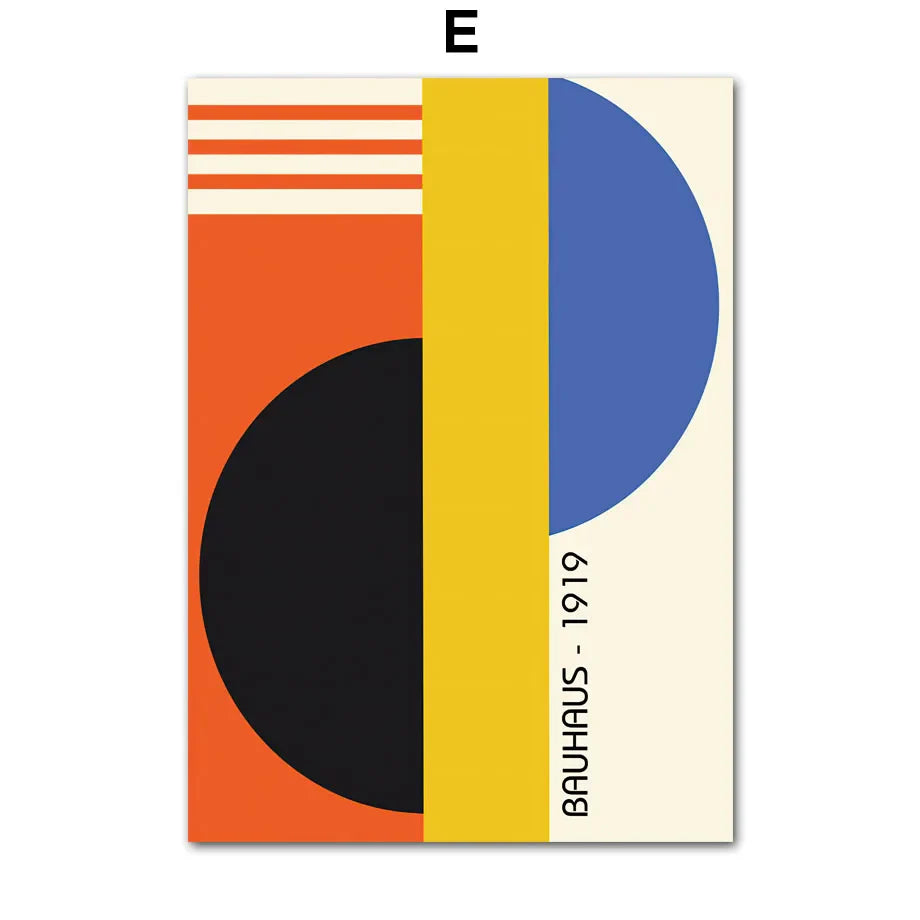 Geometric Bauhaus Pop Art Canvas Prints - E / 50x70cm no frame - Posters