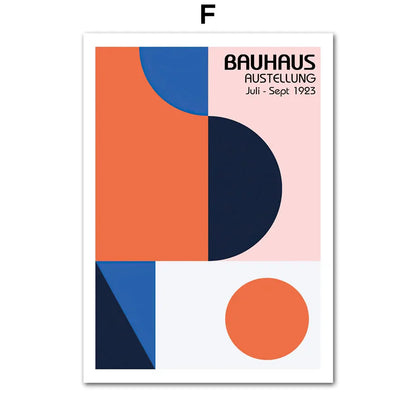 Geometric Bauhaus Pop Art Canvas Prints - F / 50x70cm no frame - Posters