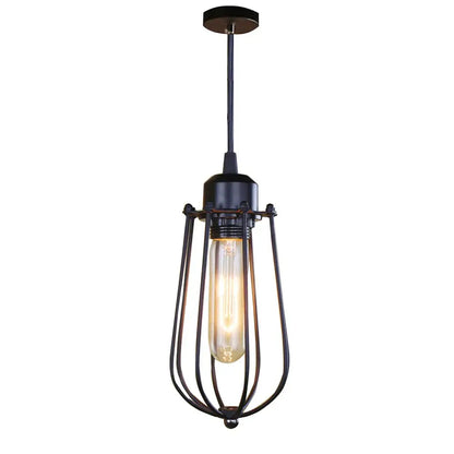 Geometric decorbites black metal chandelier with vintage edison bulb and wireframe design for kitchen pendant lighting