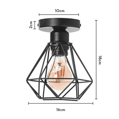 Black metal geometric decorbites iron frame pendant chandelier with warm filament bulb for dining room decor