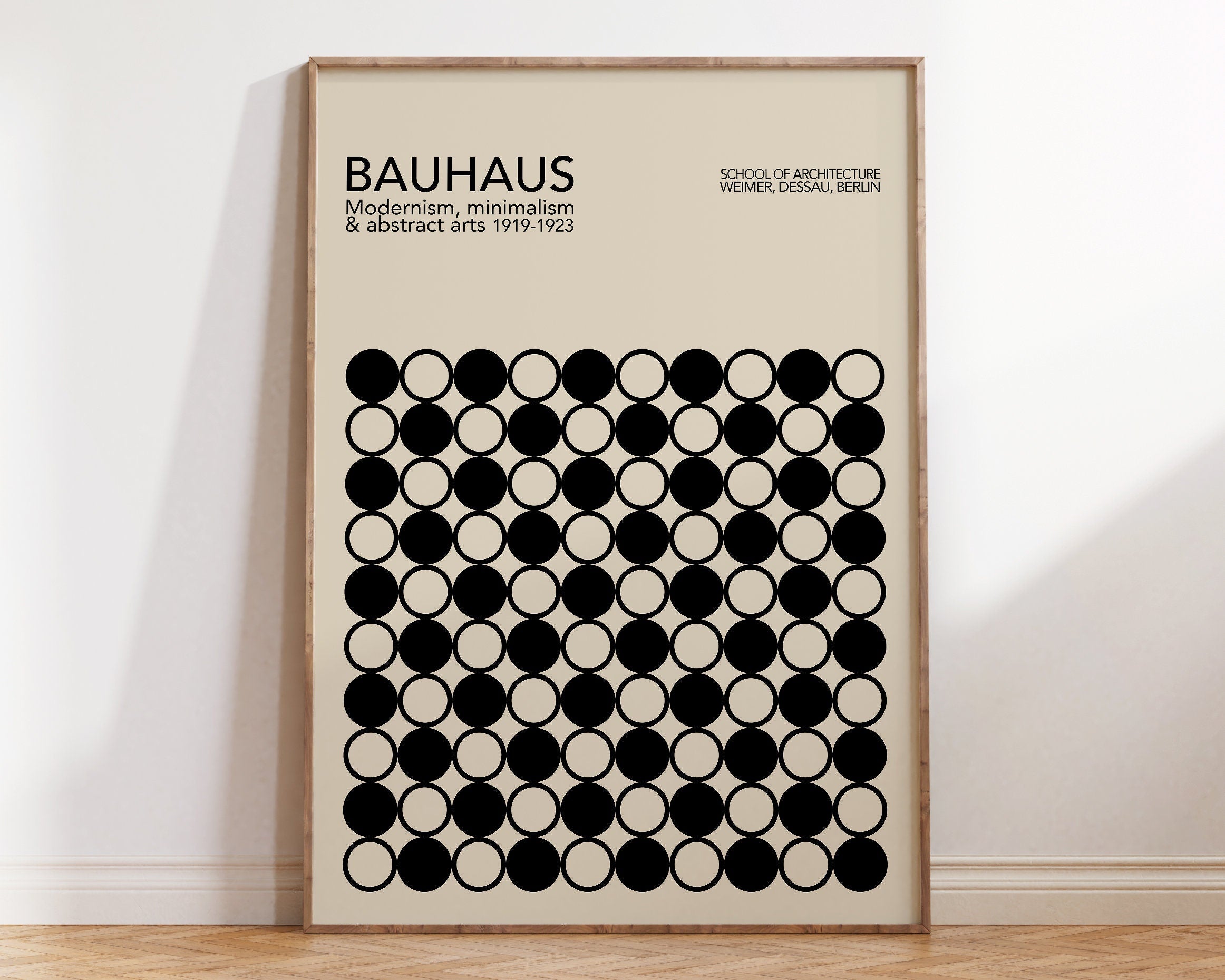 Geometric Canvas Poster - Modern Bauhaus Style