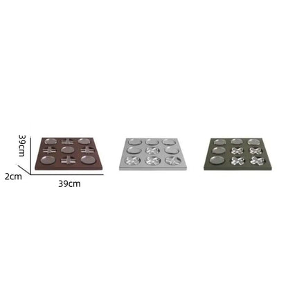 Three silicone baking molds in dark brown silver and olive green with geometric checkerboard grid for home decor
